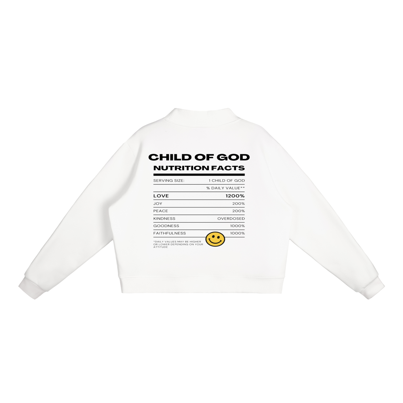 Child of God Nutrition Facts Crew Sweatshirt