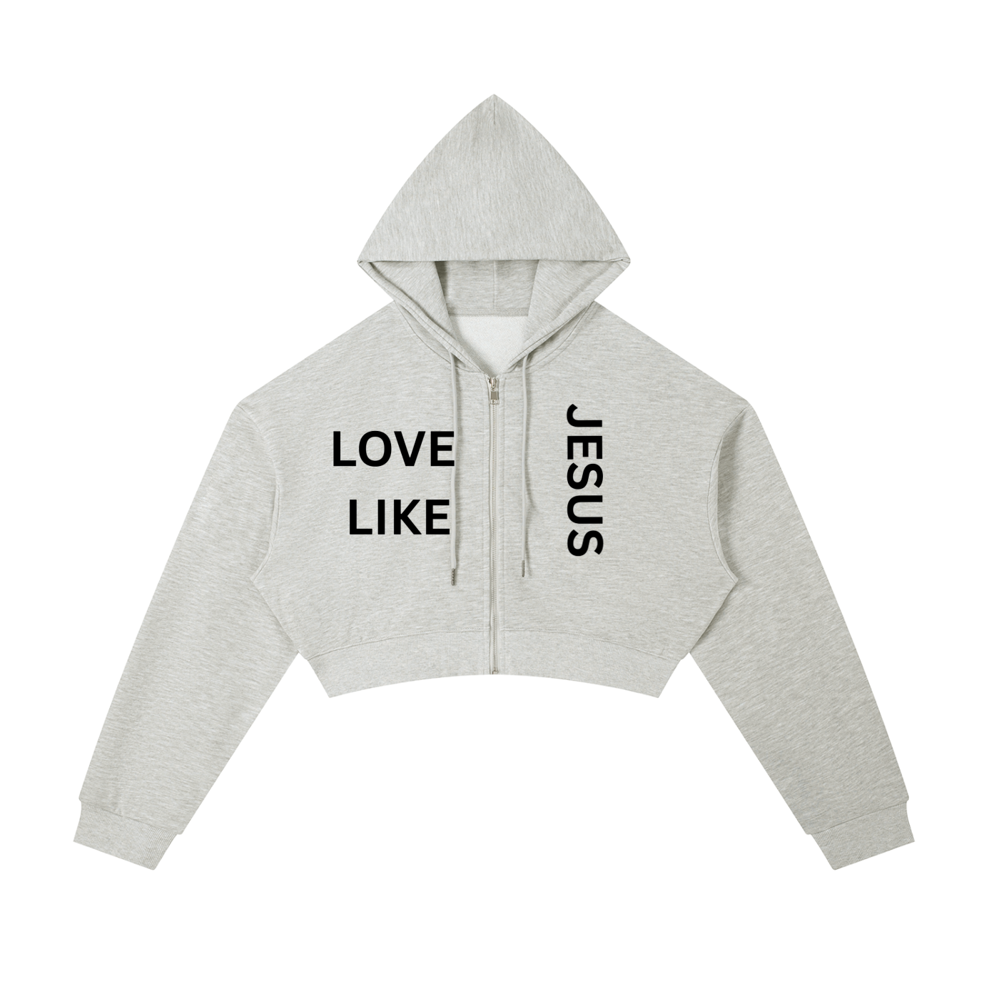 Love Like Jesus Cropped Zip-Up Hoodie