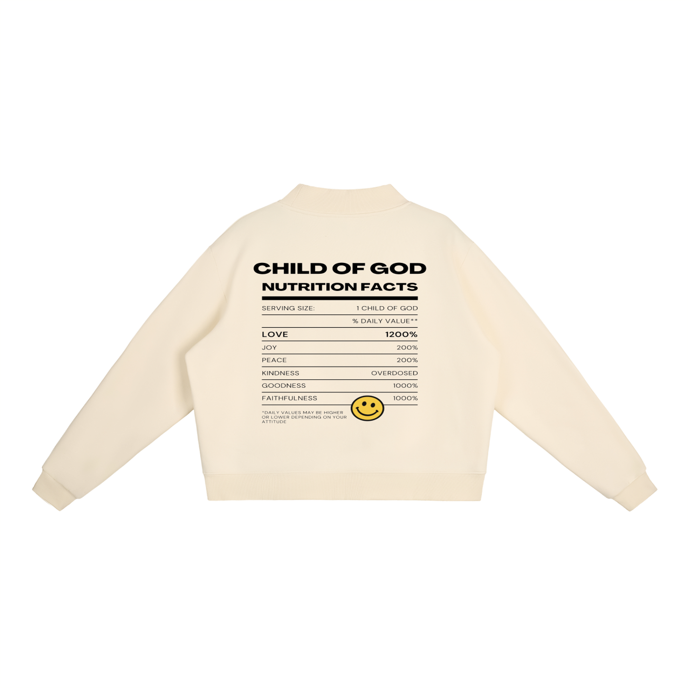 Child of God Nutrition Facts Crew Sweatshirt