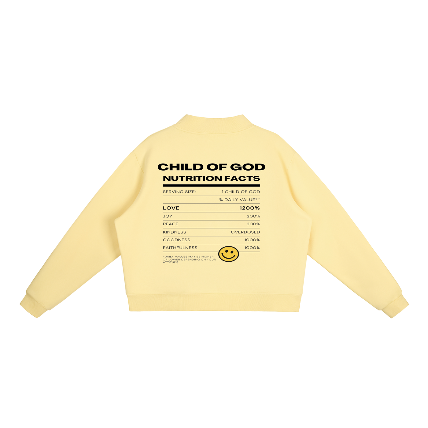 Child of God Nutrition Facts Crew Sweatshirt